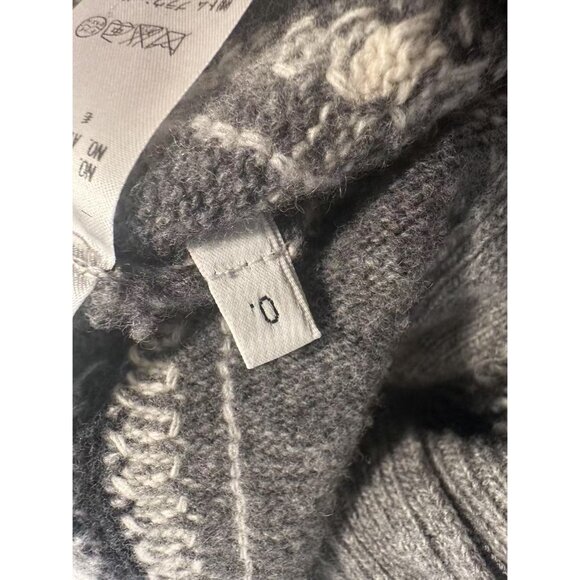 Thom Browne Womens Wool Cardigan With Plaid Pattern Button Closure & Striped Sle - Picture 4 of 5